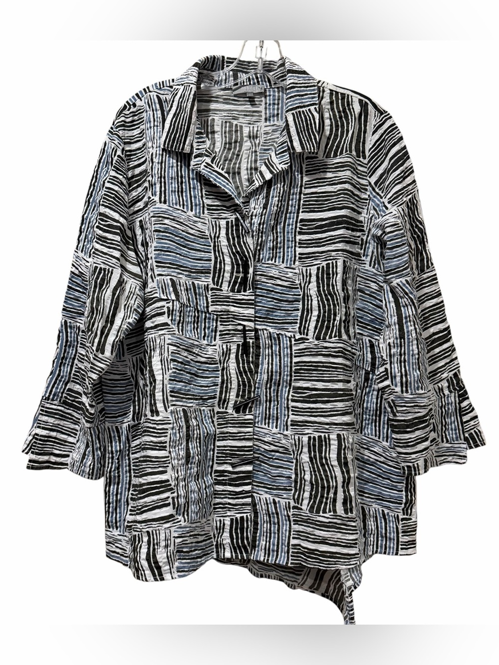 Habitat Large Abstract Artsy Boho Indie Lagenlook Blouse Top B3